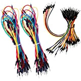 HUAZIZ 195PCS Jumper Wire Set, Flexible Jumper Fils Mâle vers Mâle, Breadboard Cable, Cavalier Câble pour Plaque à Pain Arduino