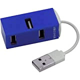 Hub USB 2.0 Cube – 4 Ports USB – Plug and Play – Multiprise USB (Blue)