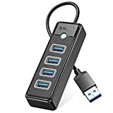 Hub USB 3.0, Orico 4 Port Adaptateur USB pour Laptop avec câble de 0,15m, Multiports USB compatibilité de Transfert de ...