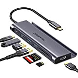 Hub USB C , 7 en 1 Adaptateur USB C Adaptateur Multiport Type C avec HDMI 4K, Port USB 3.0, ...