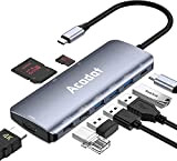 Hub USB C, Acodot 9-en-1 USB C Adaptateur avec HDMI 4K et PD 100W, Adaptateur MacBook Pro en aluminium Hubavec ...
