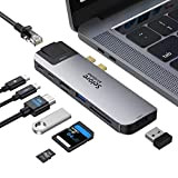 Hub USB C, Adaptateur Mac avec Ethernet RJ45, HDMI 4K, Thunderbolt 3 PD 100W, Port Type C, Port USB 3.0/2.0, ...