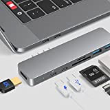 Hub USB C, Adaptateur USB C 7 en 2 avec HDMI 4K, Hub Thunderbolt 3 Aluminium, 2 Ports USB 3.0, ...