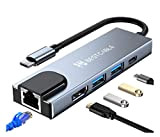 Hub USB C, Best Cable 5 en 1 Hub USB C avec Ethernet, Adaptateur multiport USB-C avec HDMI 4K, entrée ...