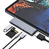 Hub USB C pour iPad Pro 2018-2021, 6 en 1 Port Type C vers USB 3.0, Lecteur de Carte SD/TF, ...
