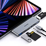 Hub USB C pour iPad Pro 2021 iPad Mini/Air 4 Type-C Adaptateur 6 en 1 vers USB-C PD USB A ...