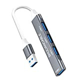 Hub USB, SHULIANCABLE 4 Ports Adaptateur USB avec 1 USB 3.0 5Gbps et 3 USB 2.0, Portable Compact Multi Data ...