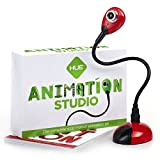 HUE Animation Studio : Kit Complet d'Animation en Stop Motion (Caméra, Logiciel, Livre) pour Windows/macOS : Version Allemande (Rouge)