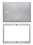 HuiHan Remplacement pour Acer Swift 3 SF314-51 SF314-51G Series LCD Top Case Back & Front Bezel Cover (Argent A+B)