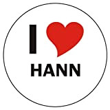 I Love Hann Laptop autocollant skin 210 x 210 mm rond