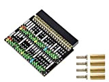 IBest for Raspberry Pi 400 GPIO Header Adapter 2X 40 PIN Color-Coded Header Expansion Board,Easy Expansion