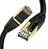 IBRA CAT8 Ethernet Gigabit LAN câble réseau (RJ45) SSTP 40Gbps 2000Mhz - Rond Noir 1M