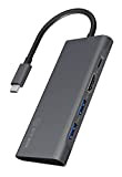 ICY BOX IB-DK4022-CPD USB 3.2 Gen 1 (3.1 Gen 1) Type-C 5000 Mbit/s Anthracite, Noir