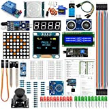 ideaspark Module de capteur Arduino avec écran LCD OLED 1602 0.92",Relais,servomoteur,DH-T11,Module ultrasonique pour projets de démarrage Arduino R3UNO Mega Nano ...