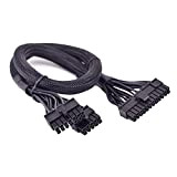 iHaospace Câble d'alimentation ATX 14 broches + 10 broches vers 24 broches pour câble adaptateur Corsair HX1200i HX1000i HX850i HX750i ...