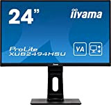 iiyama Ecran PC 24" Noir VA 16:9 1920x1080 3ms 250 CD/m VGA HDMI Displayport 2xUS XUB2494HSU-B1