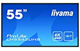 iiyama LH5542UHS-B3 Affichage de Messages Panneau Plat de signalisation numérique 138,7 cm (54.6") IPS 4K Ultra HD Noir Intégré dans ...