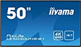 iiyama Prolite LE5040UHS-B1 Moniteur grand format 50" AMVA 4K UHD VGA/HDMI Utilisation 18/7 Noir