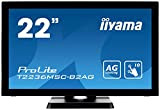 iiyama Prolite T2236MSC-B2AG Moniteur tactile Multi-Touch P-Cap 21,5" LED Full HD VGA/DVI/HDMI Multimédia Traitement Anti-reflets Noir