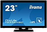 iiyama Prolite T2336MSC-B2 Moniteur tactile Multi-Touch P-Cap 23" LED Full HD VGA/DVI/HDMI Multimédia Traitement Noir