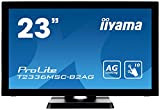 iiyama Prolite T2336MSC-B2AG Moniteur tactile Multi-Touch P-Cap 23" LED Full HD VGA/DVI/HDMI Multimédia Traitement Anti-reflets Noir