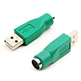 iJiZuo PS/2 vers USB de Adaptateur, Adaptateurs USB Mâle vers PS/2 Femelle, Adaptateur Clavier PS/2 vers USB de Remplacement pour ...