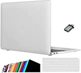 iNeseon Coque Compatible avec 2021 2020 2019 2018 MacBook Air 13 Pouce(A2337 M1/ A2179/ A1932), Mince Rigide Étui Case + ...