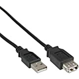 InLine 34650B Rallonge USB 2.0 type A mâle/femelle Noir 0,5 m