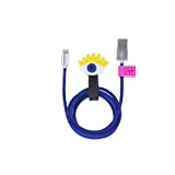 IO & MIO Câble USB-Lightning pour iPhone, iPad et Airpods avec Organisateur de câble avec Un Motif d'oeil avec Certificat ...