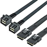 ipolex [2 Pack] Câble Interne Mini SAS HD SFF-8643 à Mini SAS SFF-8087 0.5-mètre, Pliable, Flexible