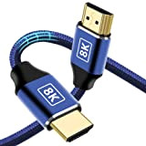 IraXpro Cable HDMI,Câble HDMI 2.1 Cable HDMI 8K 2m,Ultra Haute Vitesse 48Gbps avec Ethernet,Supporté 8K@60Hz,4K@120Hz,3D,HDR Dynamique,eARC,Compatible TV/Blu-ray,Projecteur,Décodeur,PS4,PC(Bleu 2M)
