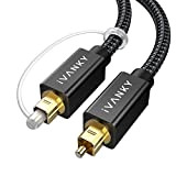 iVANKY Câble Optique 1,8m Audio Numérique en Nylon Tressé 24K Platinum équipé de Fils de Japon TORAY - Câble Fibre ...