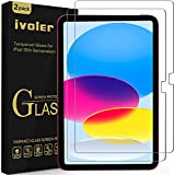 ivoler Pack de 2 Film de Protection d’écran en Verre Trempé pour iPad 10 (10,9 Pouces, Modèle 2022, 10ème Génération), ...