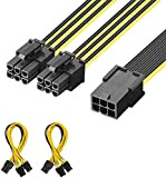 J&D 2 Paquets 6 Pin Femelle vers 2X 6 Pin Mâle PCI Express (PCIe) Graphique la Vidéo Carte d'alimentation Câble, ...
