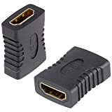 J&D Adaptateur de Coupleur HDMI, 2-Pack Plaqué Or Femelle vers Femelle 4K HDMI Coupleur HDMI Extenseur, Prise en Charge Ethernet ...