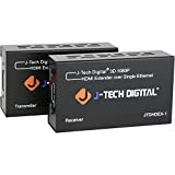 J-TECH DIGITAL® HDMI Extender sur Ethernet TCP/IP/Plus Seul câble Cat5e/Cat6 1080p avec IR – jusqu'à 121,9 m