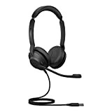 Jabra Evolve2 30 Casque Stéréo Anti-Bruit Certifié Microsoft Teams avec Technologie D'appel à 2 Microphones - Câble USB-A - Noir