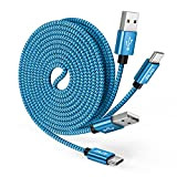 JALIXI Cable USB C [3M Lot de 2], Solide Câble USB Type C 3A Charge Rapide Chargeur pour Samsung Galaxy ...