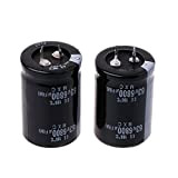 JENOR Lot de 2 condensateurs électrolytiques cylindriques 63 V 6800 uF 6800 MFD - Dimensions : 30 mm × 45 ...