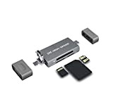 JJC Lecteur de Carte SD en métal, 3 en 1 USB 3.0 Micro USB 2.0 Type-C 3.0 avec 3 emplacements ...