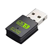 JJN Adaptateur USB WiFi Bluetooth pour PC, 600Mbps Clé Dongle Double Bande 2.4/5.8 GHz 4.2 sans Fil Réseau Carte Portable ...