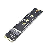 JMT Adaptateur M2 SSD M.2 NGFF SATA SSD Convertisseur Adaptateur Riser Card pour Apple 2012 pour MacBook Air A1465 A1466 ...