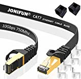 JONIFUN 10m Câble Ethernet CAT7 Câble Réseau RJ45 10Gbps 750MHz STP Blindage Compatible Cat5/Cat5e/Cat6/Cat6a pour Routeur,Switch,TV Box,PC - 10 Mètres ...