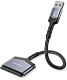JSAUX Adaptateur USB 3.0 vers SATA, USB 3.0 vers 2,5" SATA III, adaptateur pour disque dur/SSD en nylon SATA [Prise ...