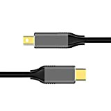 JSER Câble de moniteur USB 3.1 Type C vers Mini DisplayPort DP mâle 4K pour MacBook et ordinateur portable 1,8 ...