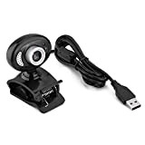 JULYKAI Webcam avec Microphone, A7280 USB2.0 Clip-on Web Camera HD 360 ° Rotating Stand Microphone intégré pour PC HD Webcam ...
