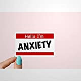 jx321 Autocollant humoristique pour ordinateur portable avec inscription « Hello I'm Anxiety »