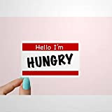 Jx321 Autocollant humoristique pour ordinateur portable avec inscription « Hello I'm Hungry »