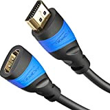 KabelDirekt – 1,5m Câble de rallonge HDMI Compatible avec (HDMI 2.0a/b, 2.0, 1.4a, 4K Ultra HD, 3D, Full HD, 1080p, ...