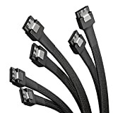 KabelDirekt – 3 câbles SATA-3 6 GB/s – 30 cm, Droit (câble de données, 6 Gbit/s, SATA-III/Serial-ATA, connecteurs Type L, ...